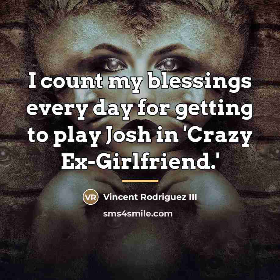 “I count my blessings every day for getting to play…” quote by Vincent Rodriguez III