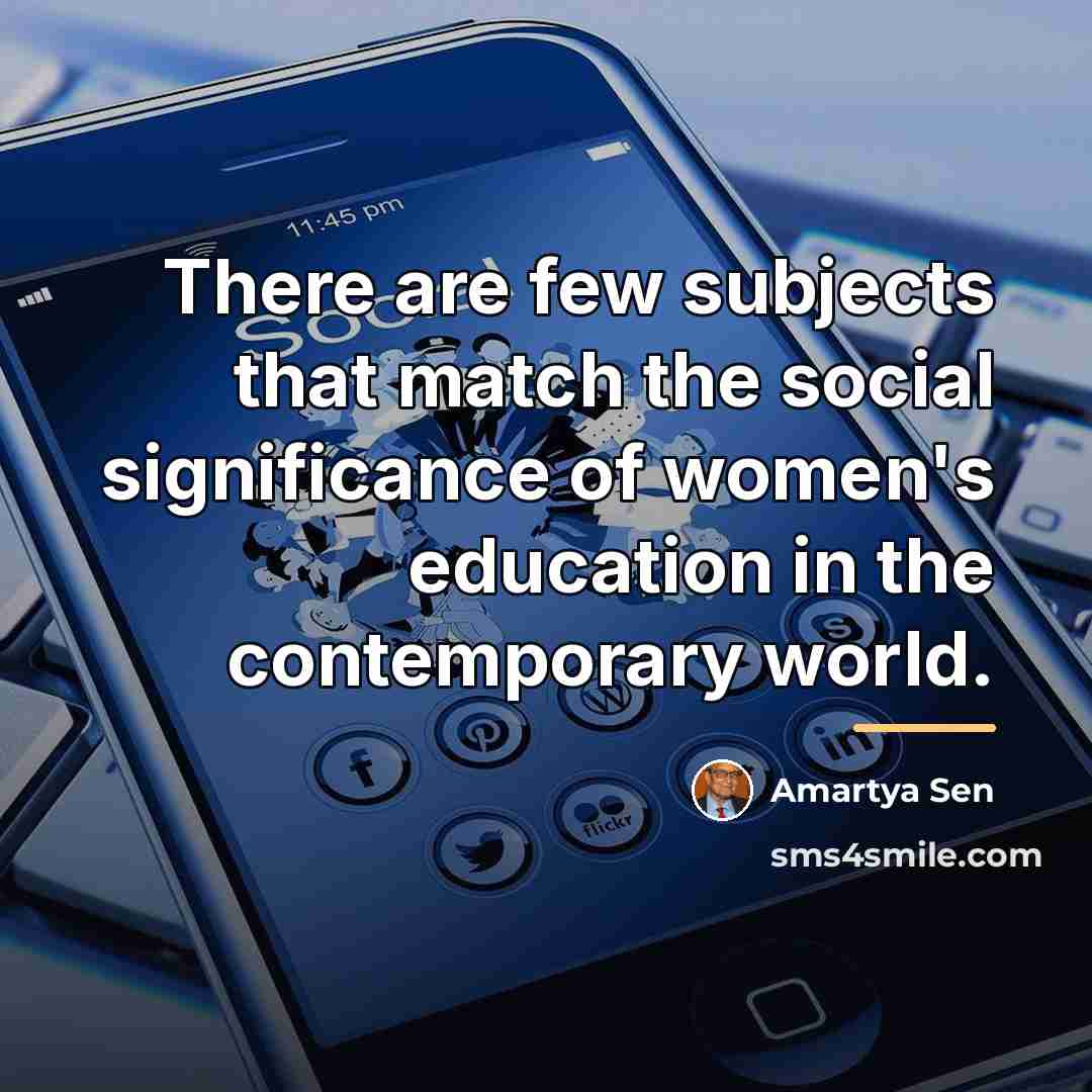 “There are few subjects that match the social significance of…” quote by Amartya Sen