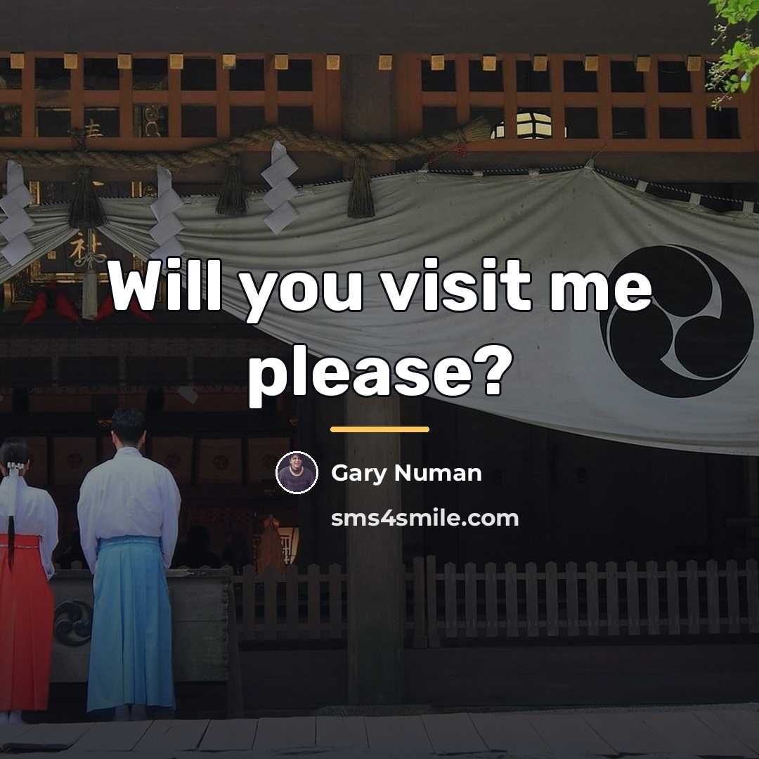 “Will you visit me please?…” quote by Gary Numan