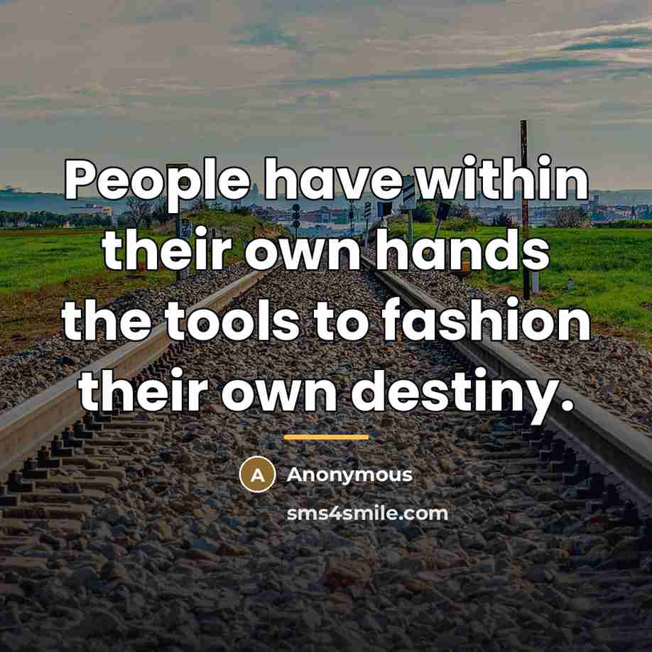 “People have within their own hands the tools to fashion…” quote by Murray Lincoln