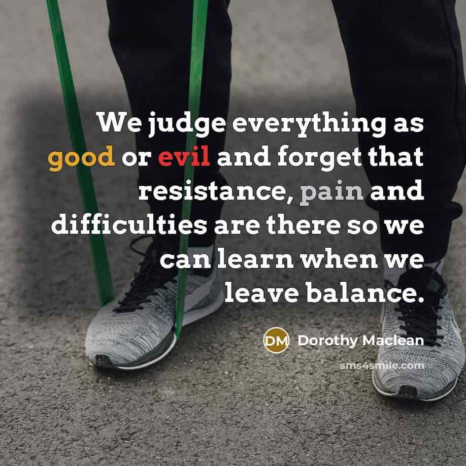 “We judge everything as good or evil and forget that…” quote by Dorothy Maclean