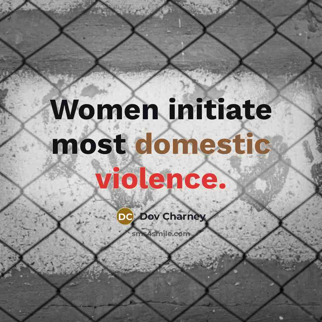 “Women initiate most domestic violence.…” quote by Dov Charney