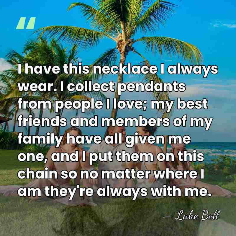 I have this necklace I always wear. I collect pendants from people&hellip; - Lake Bell
