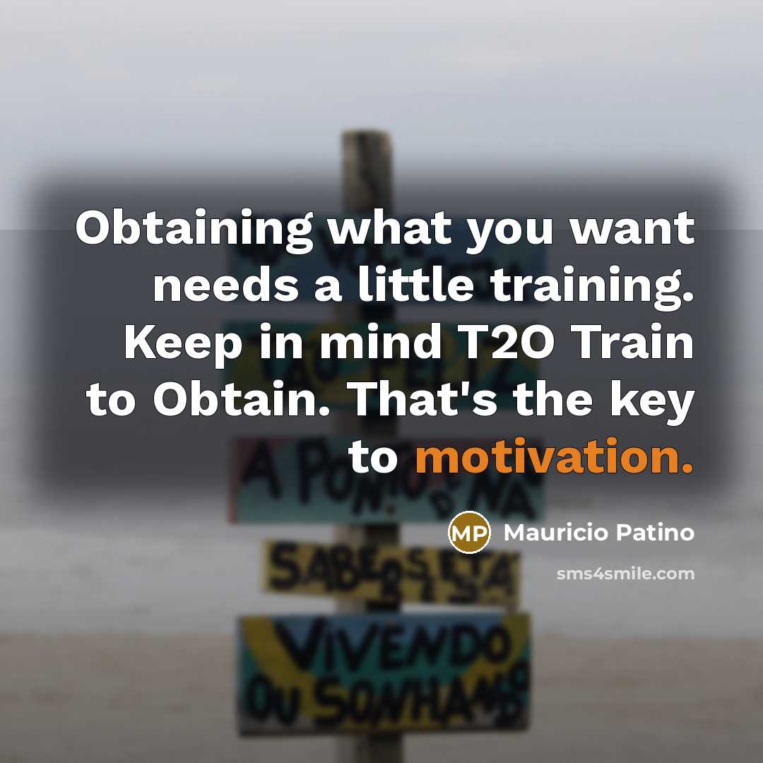 “Obtaining what you want needs a little training. Keep in…” quote by Mauricio Patino