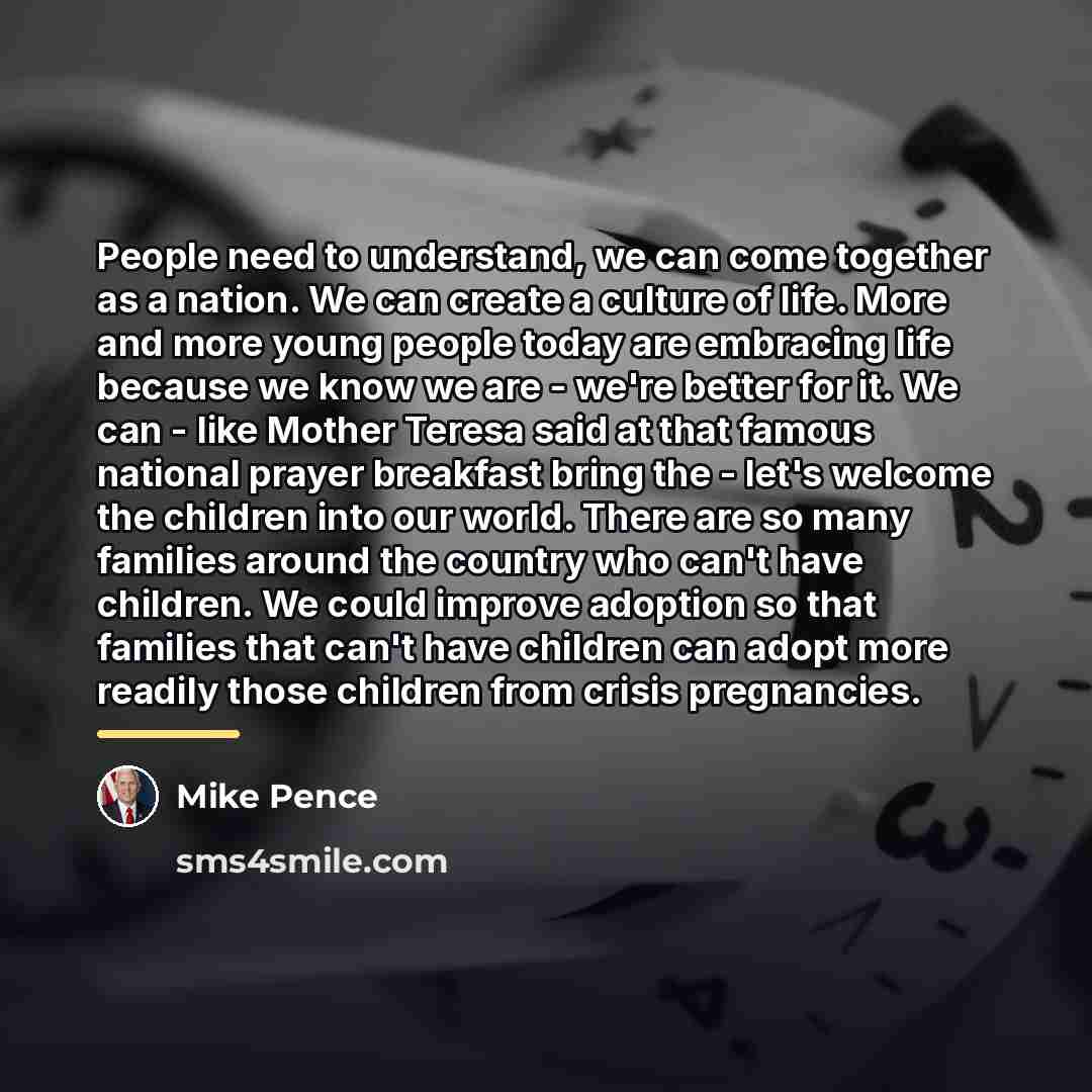 “People need to understand, we can come together as a…” quote by Mike Pence