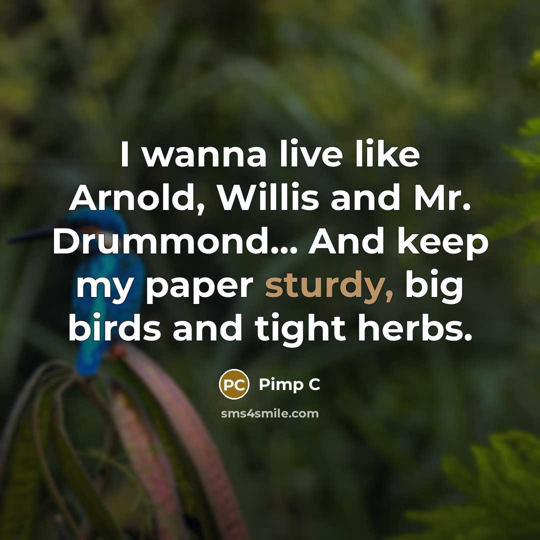 “I wanna live like Arnold, Willis and Mr. Drummond... And…” quote by Pimp C