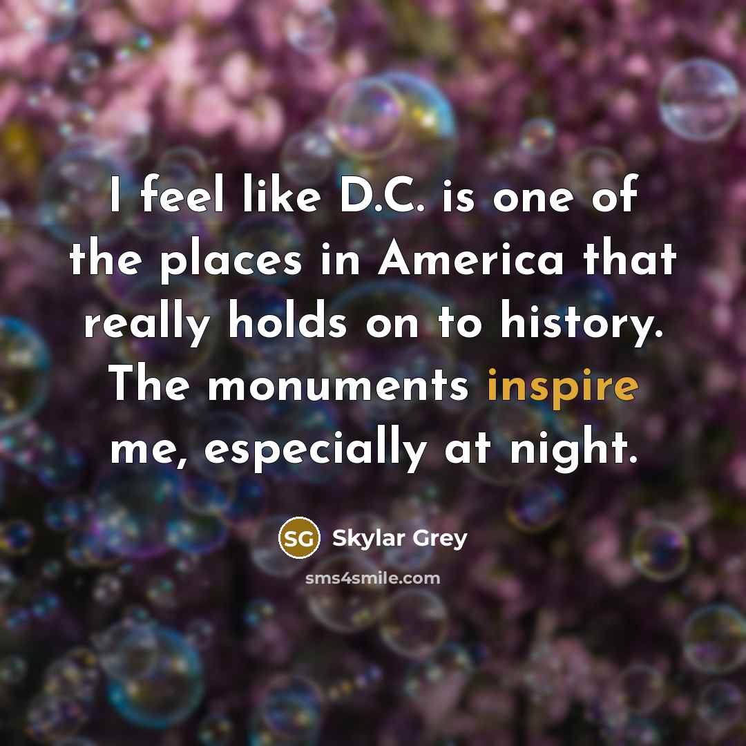 “I feel like D.C. is one of the places in…” quote by Skylar Grey