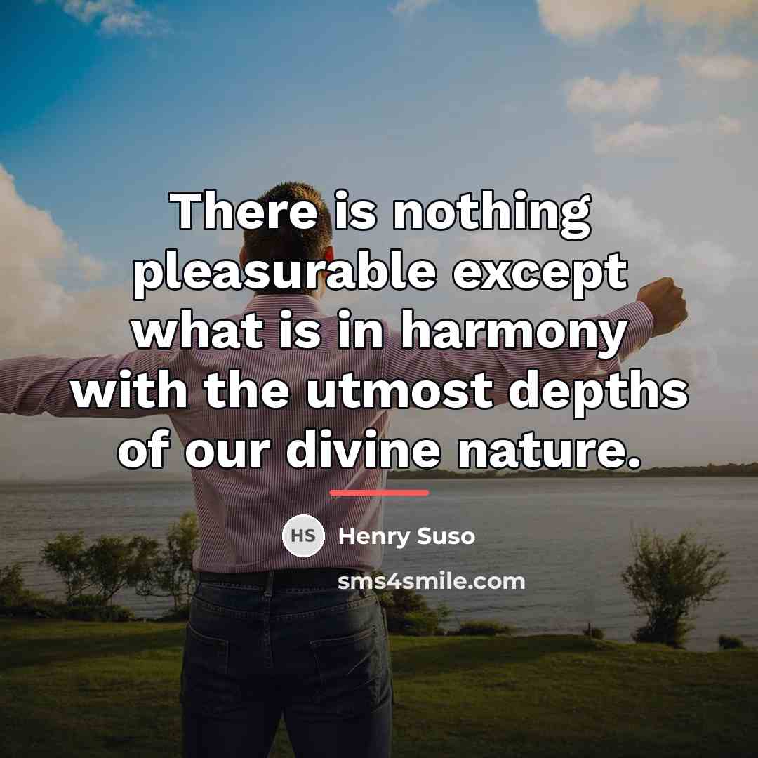 “There is nothing pleasurable except what is in harmony with…” quote by Henry Suso
