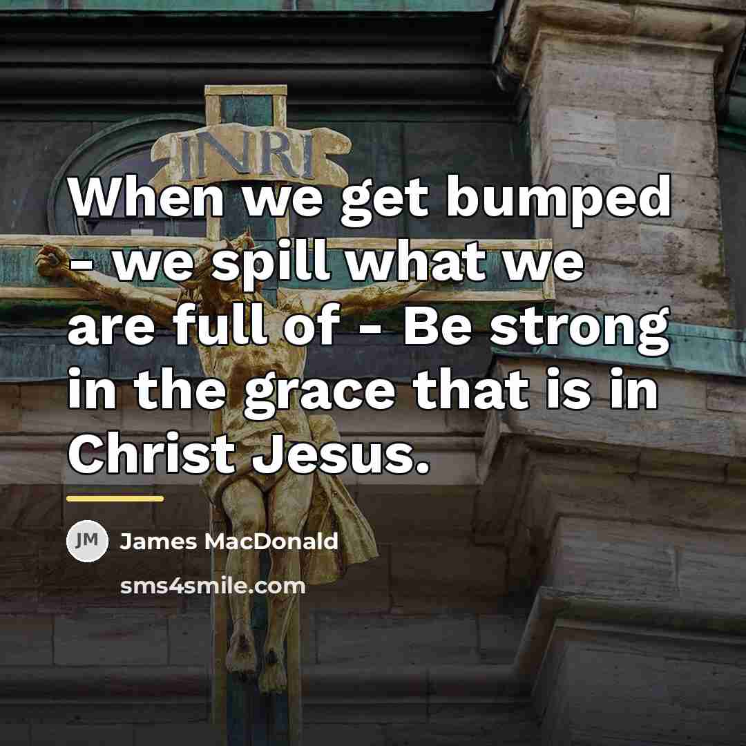 “When we get bumped - we spill what we are…” quote by James MacDonald