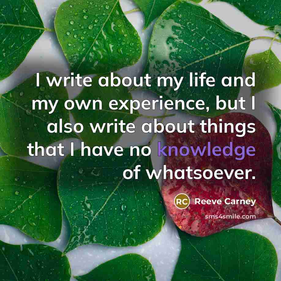 “I write about my life and my own experience, but…” quote by Reeve Carney