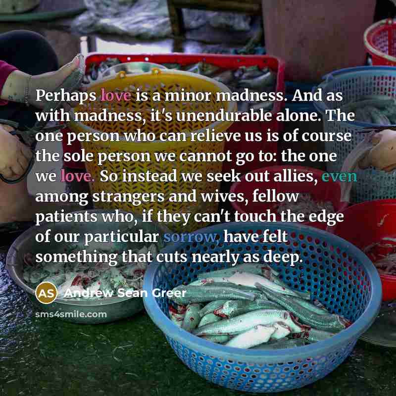 “Perhaps love is a minor madness. And as with madness,…” quote by Andrew Sean Greer