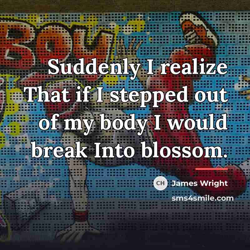 “Suddenly I realize That if I stepped out of my…” quote by James Wright