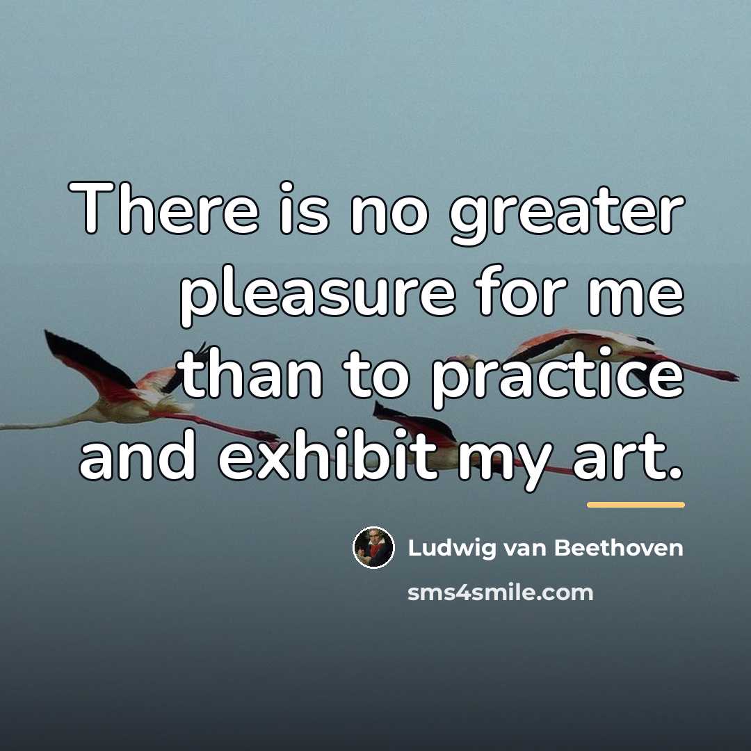 “There is no greater pleasure for me than to practice…” quote by Ludwig van Beethoven