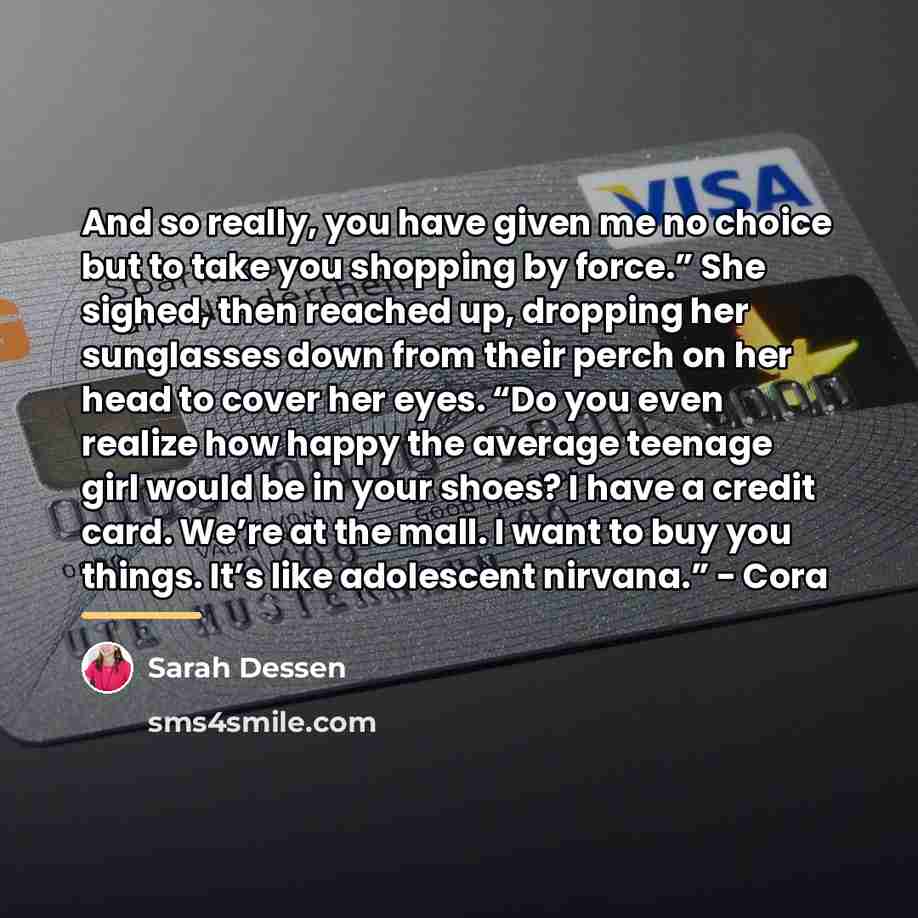 “And so really, you have given me no choice but…” quote by Sarah Dessen
