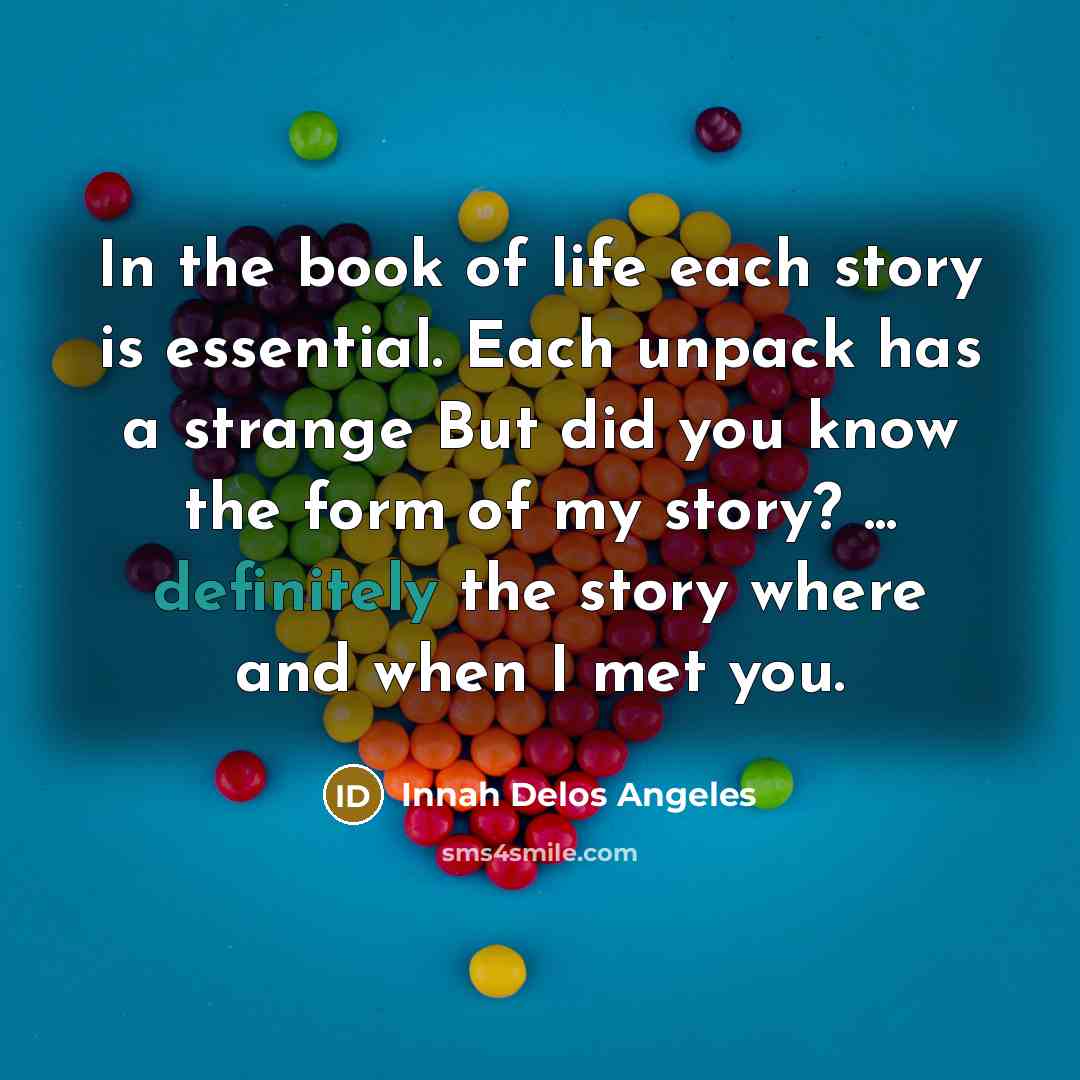 “In the book of life each story is essential. Each…” quote by Innah Delos Angeles