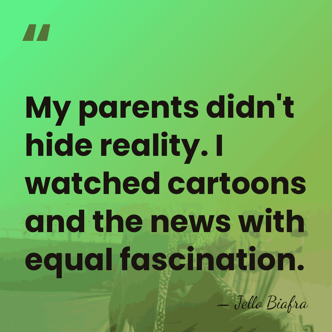 My parents didn't hide reality. I watched cartoons and the news with&hellip; - Jello Biafra