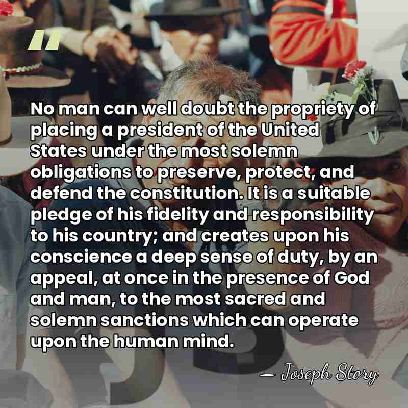 No man can well doubt the propriety of placing a president of&hellip; - Joseph Story