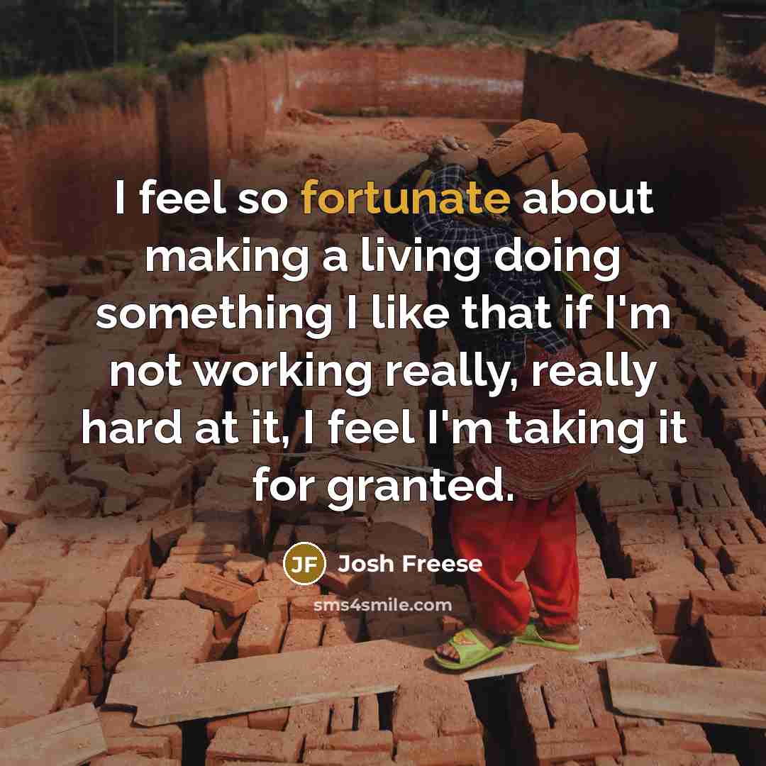 “I feel so fortunate about making a living doing something…” quote by Josh Freese