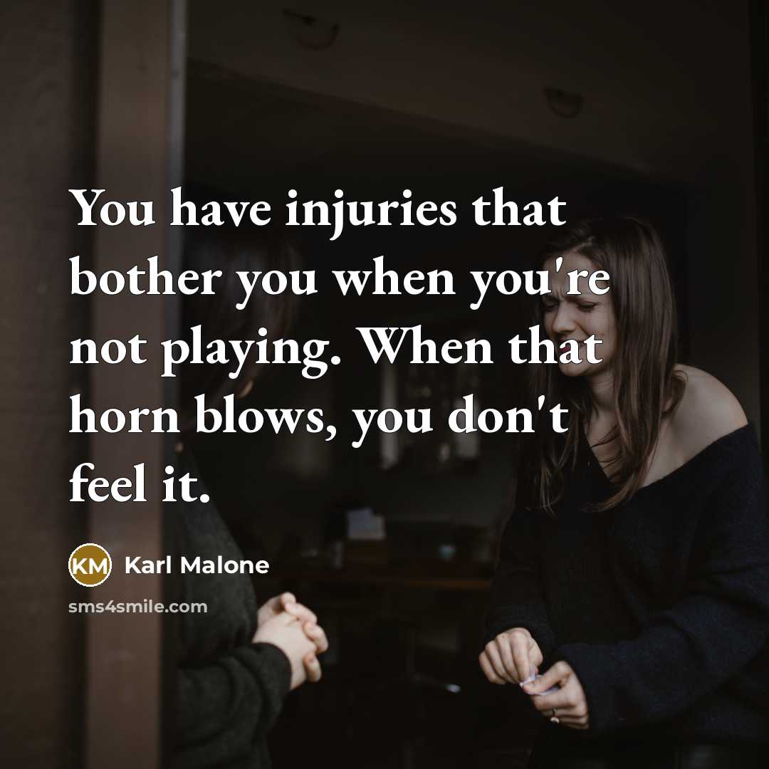 “You have injuries that bother you when you're not playing.…” quote by Karl Malone