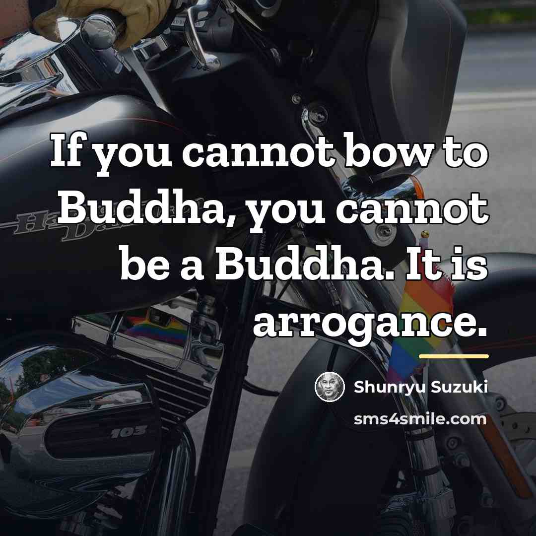 “If you cannot bow to Buddha, you cannot be a…” quote by Shunryu Suzuki
