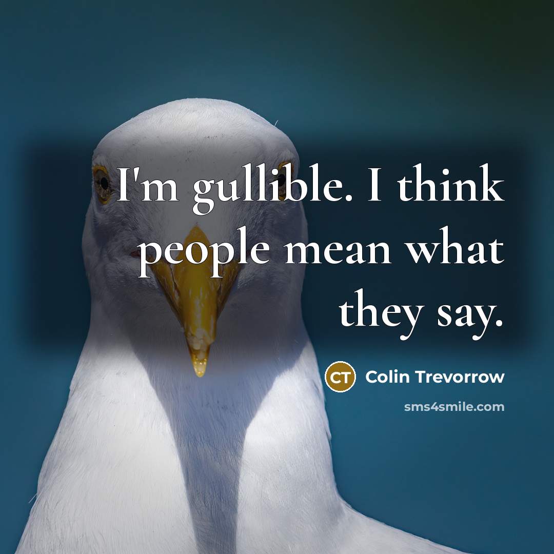 “I'm gullible. I think people mean what they say.…” quote by Colin Trevorrow