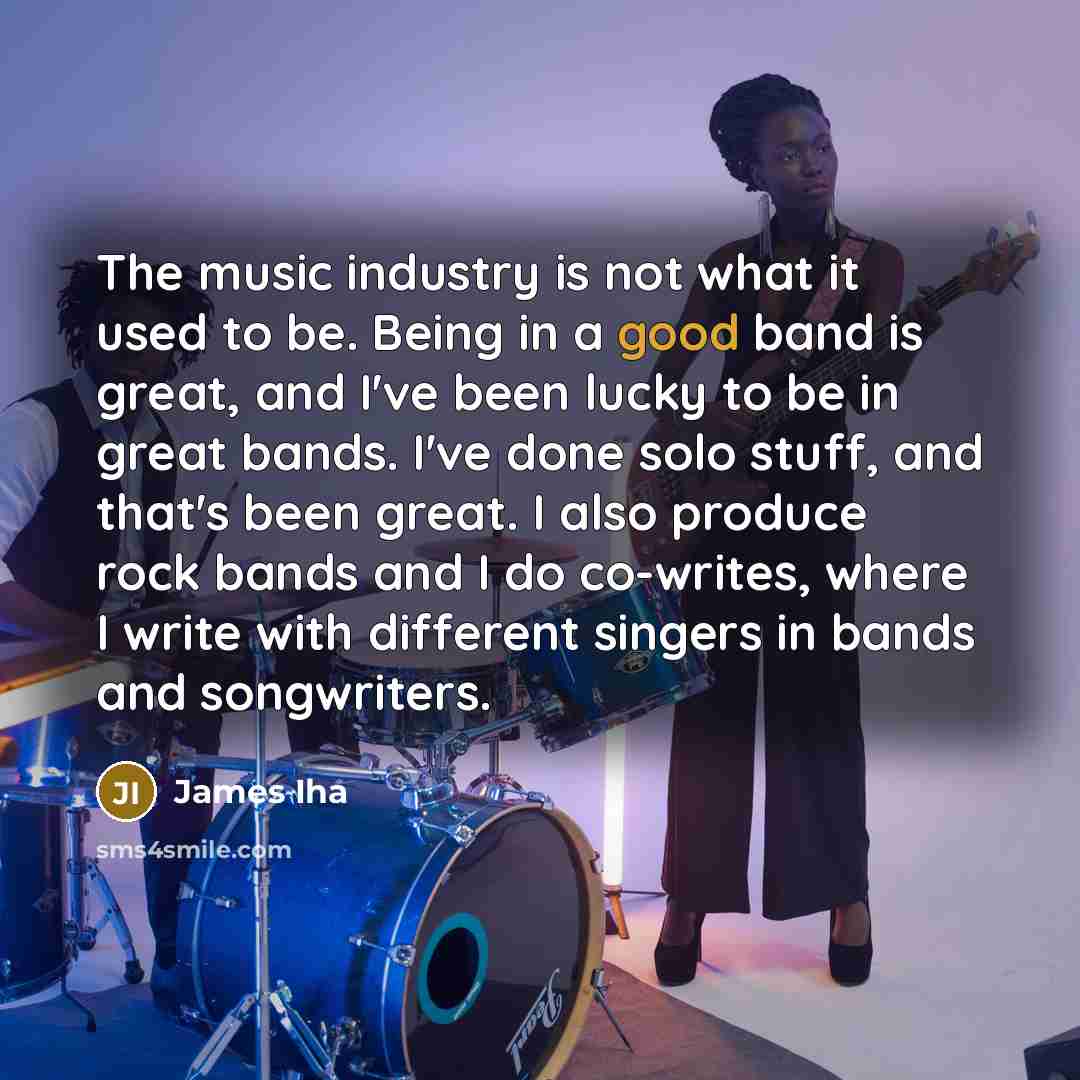 “The music industry is not what it used to be.…” quote by James Iha