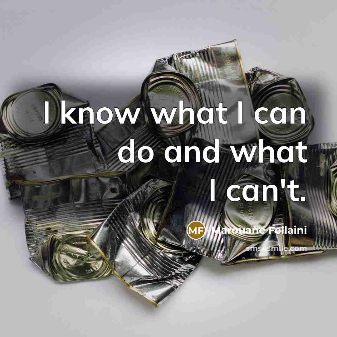“I know what I can do and what I can't.…” quote by Marouane Fellaini