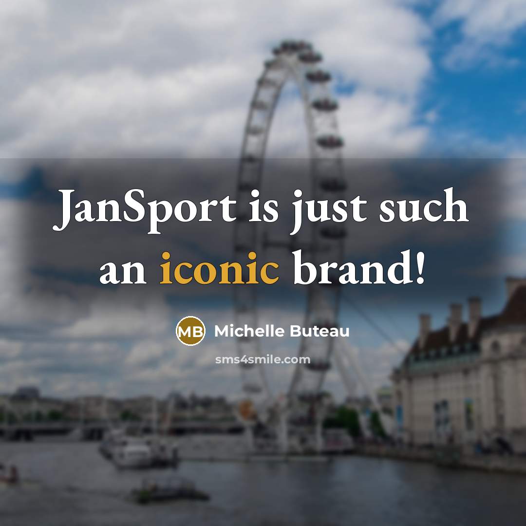 “JanSport is just such an iconic brand!…” quote by Michelle Buteau