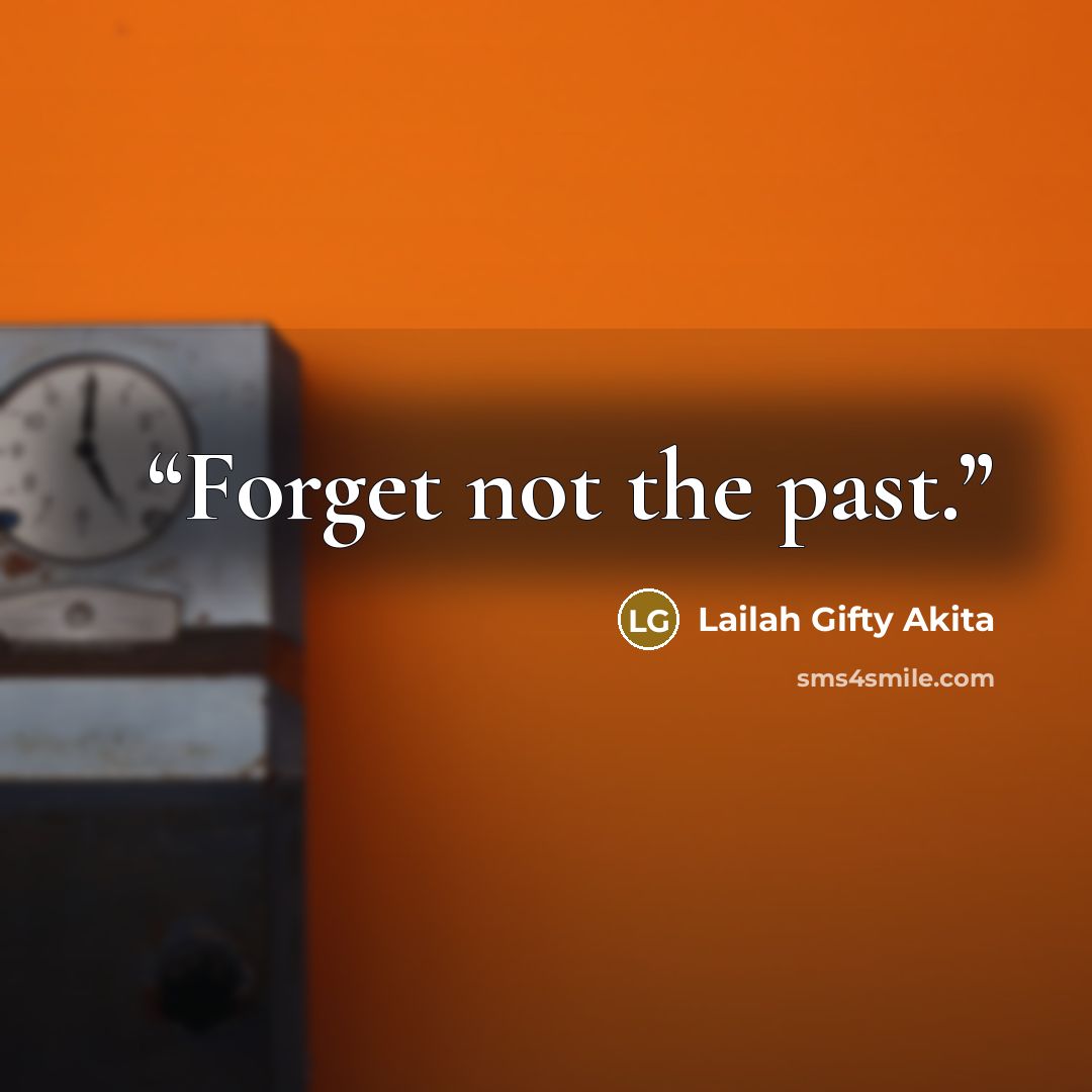 “Forget not the past.” quote by Lailah Gifty Akita