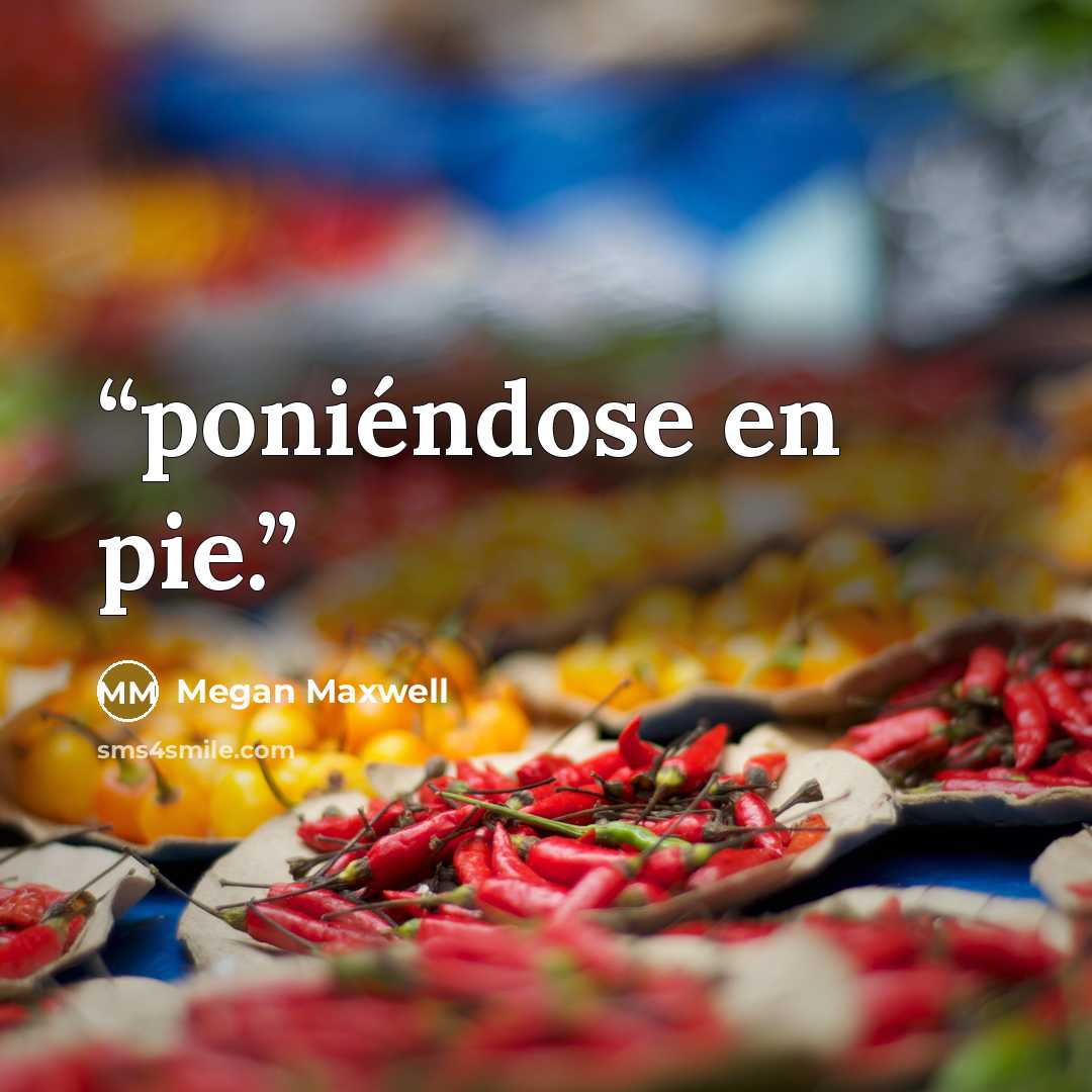 “poniéndose en pie.” quote by Megan Maxwell