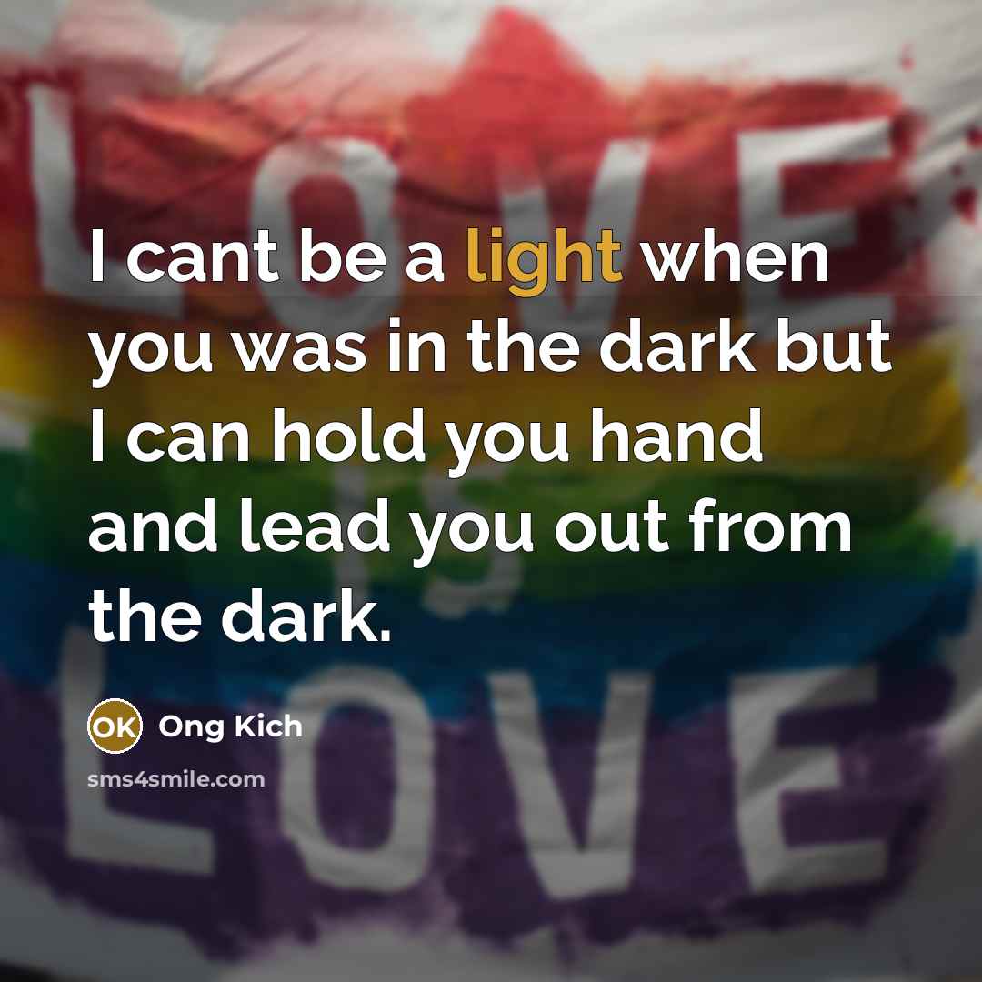 “I cant be a light when you was in the…” quote by Ong Kich
