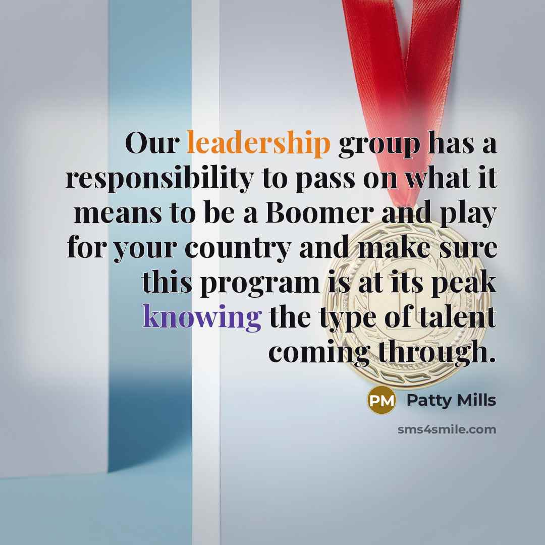 “Our leadership group has a responsibility to pass on what it means to be a Boomer and play for your country and make sure this program is at its peak knowing the type of talent coming through.” quote by Patty Mills