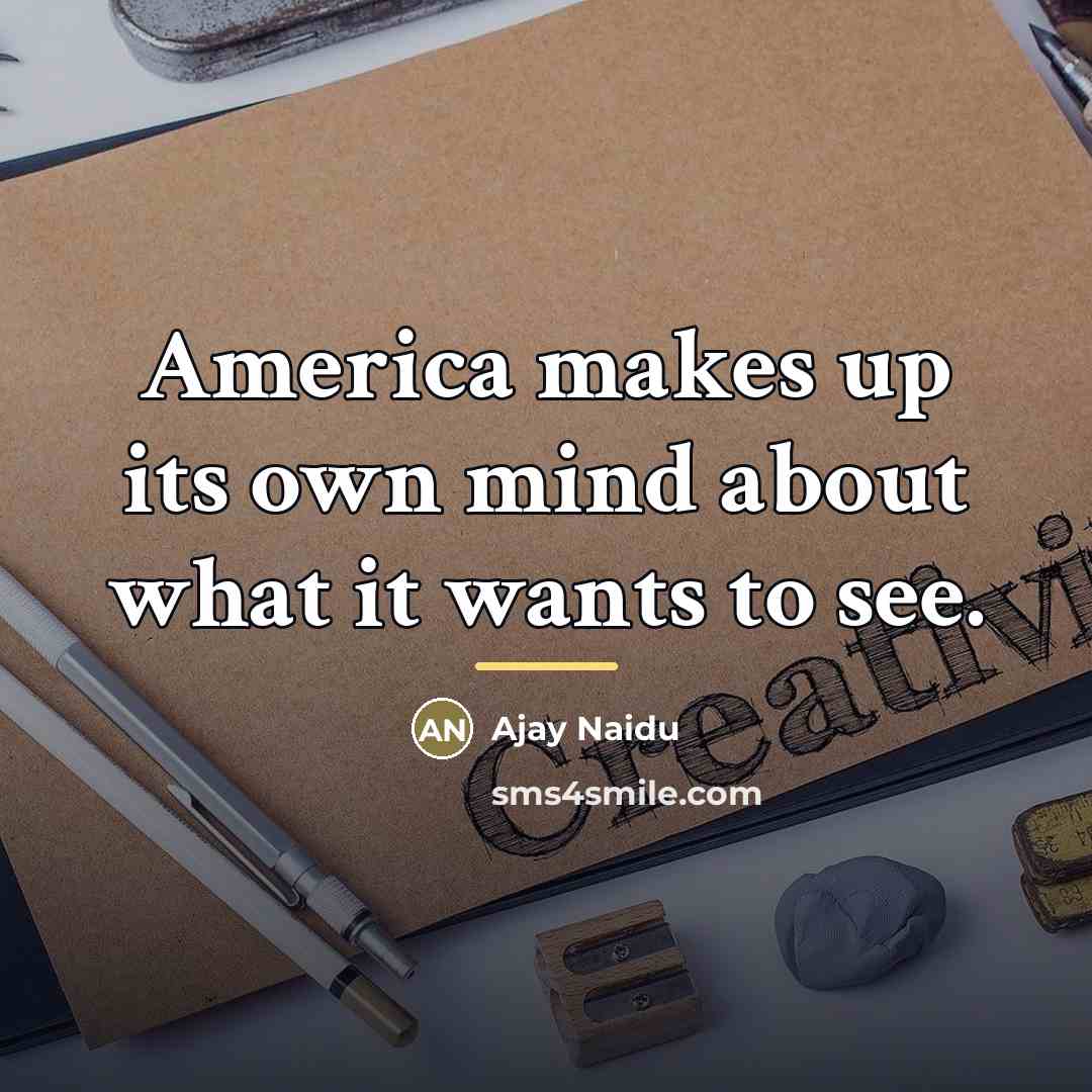 “America makes up its own mind about what it wants…” quote by Ajay Naidu
