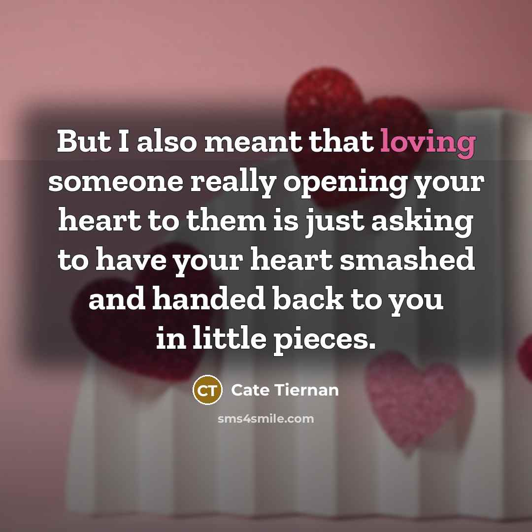 “But I also meant that loving someone really opening your…” quote by Cate Tiernan