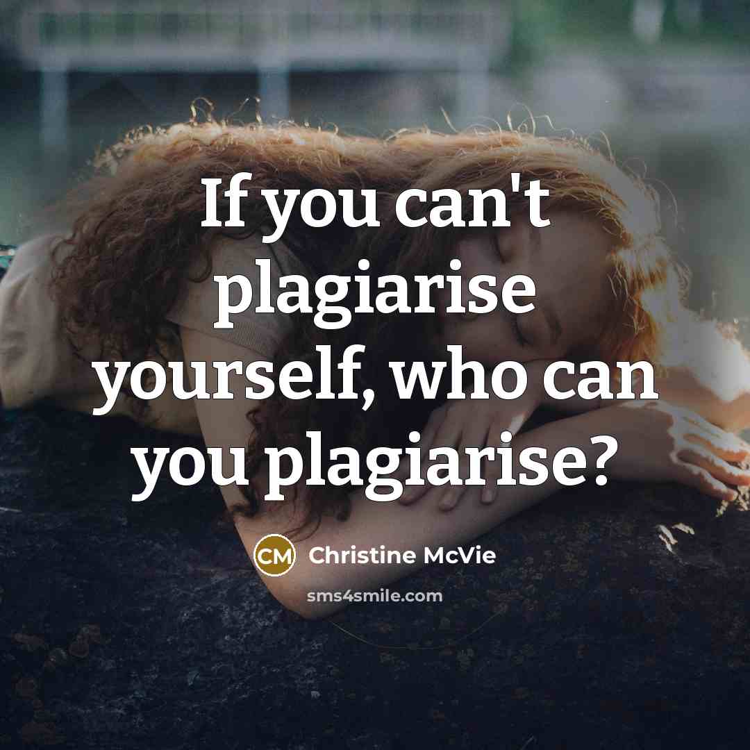 “If you can't plagiarise yourself, who can you plagiarise?…” quote by Christine McVie