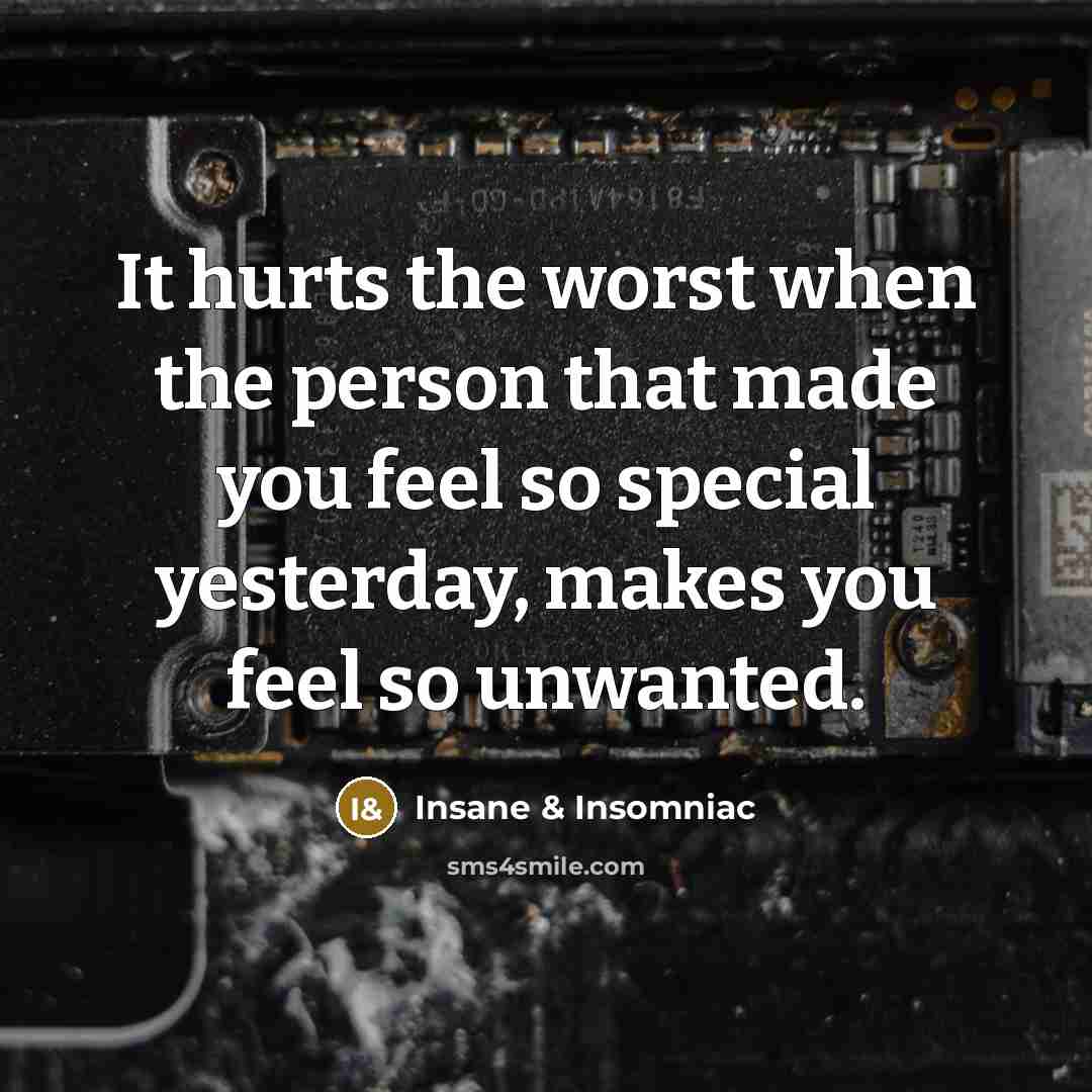 “It hurts the worst when the person that made you…” quote by Insane & Insomniac