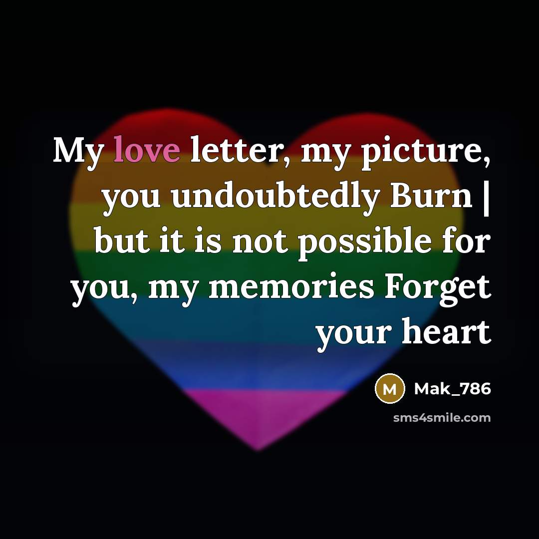 “My love letter, my picture, you undoubtedly Burn | but…” quote by Mak_786