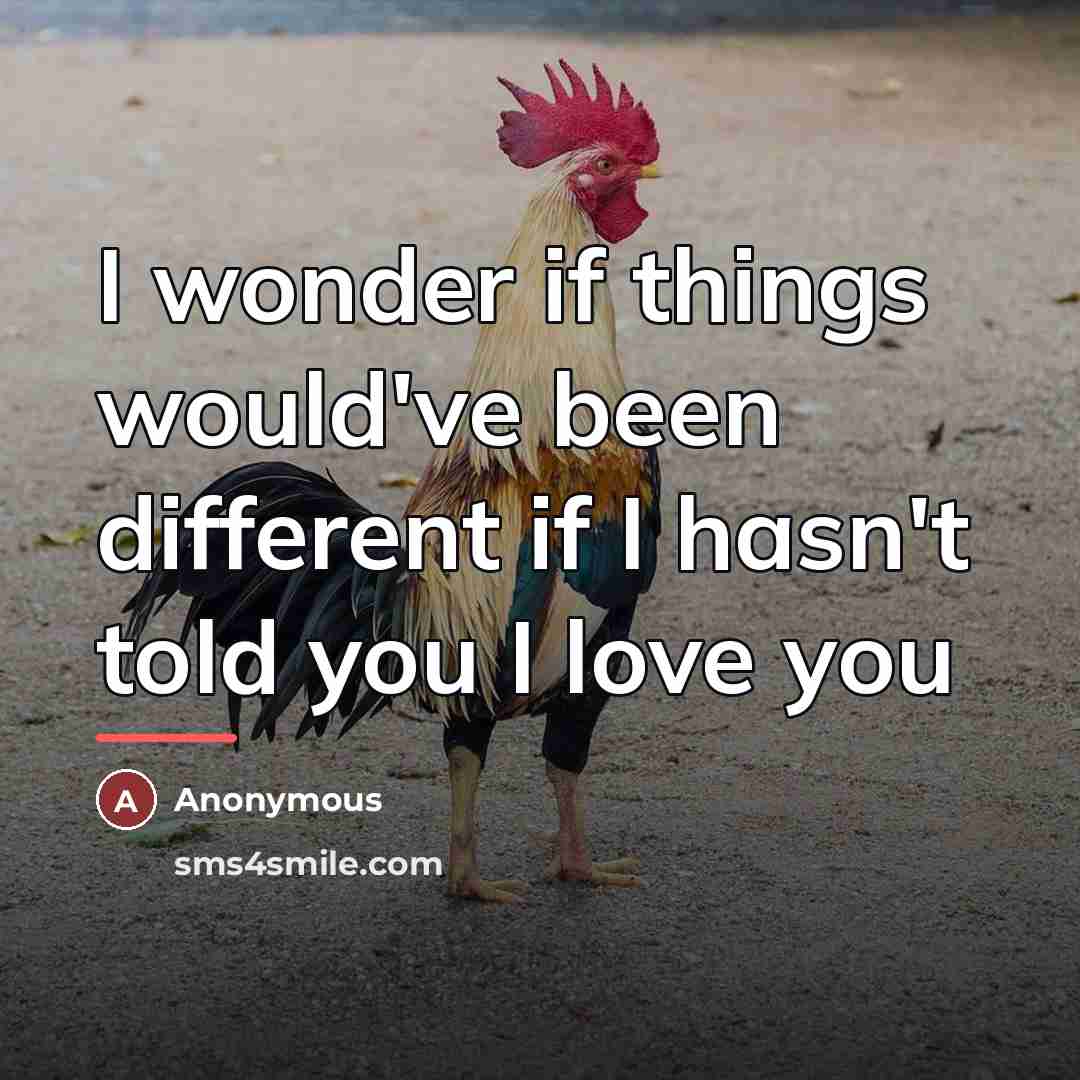 “I wonder if things would've been different if I hasn't…” quote by Anonymous
