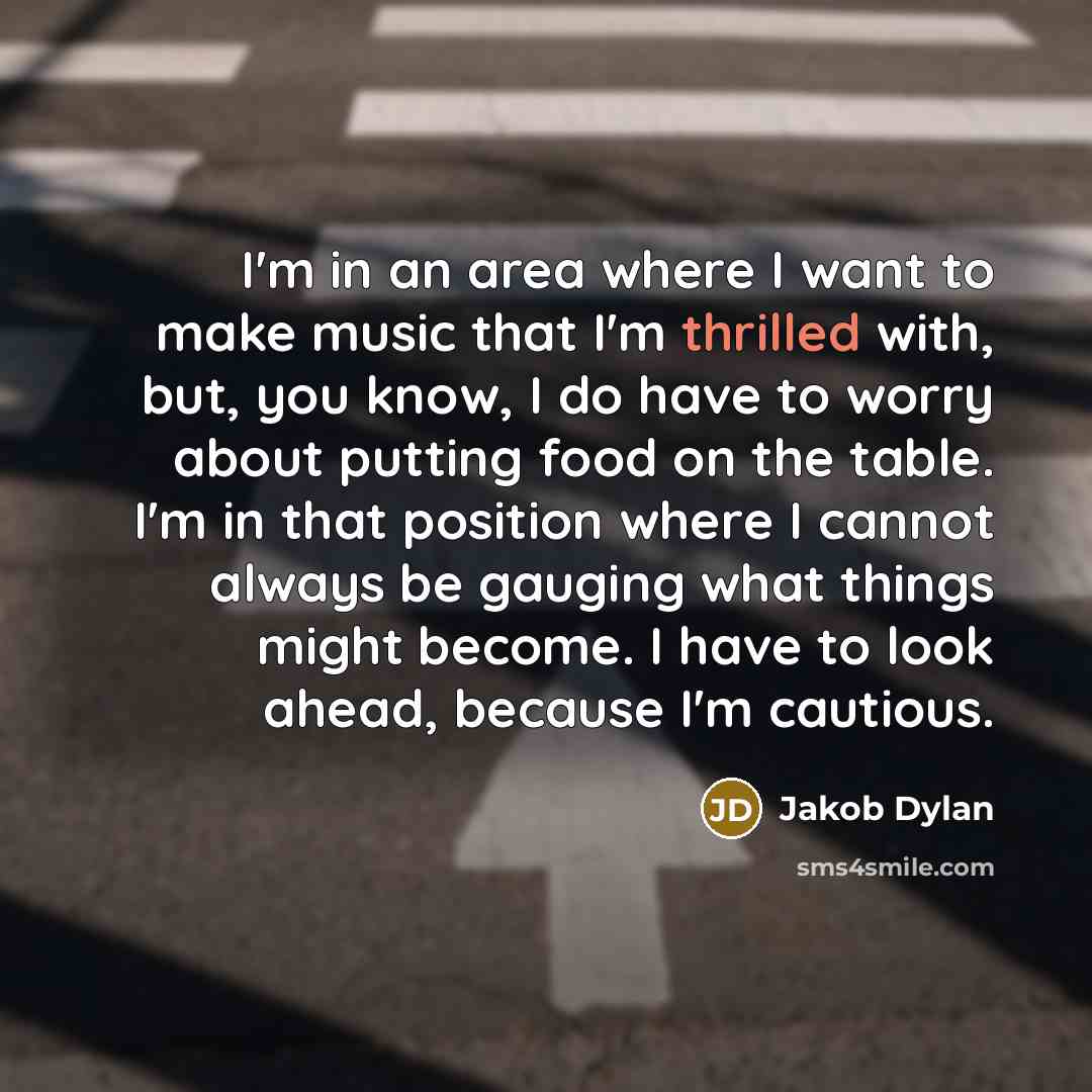 “I'm in an area where I want to make music…” quote by Jakob Dylan