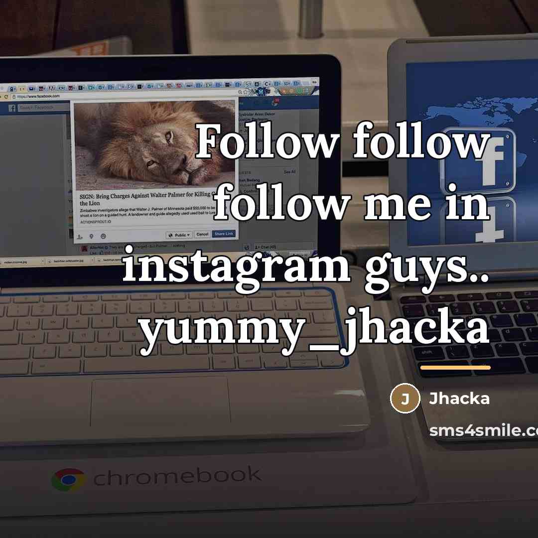 “Follow follow follow me in instagram guys.. yummy_jhacka…” quote by Jhacka