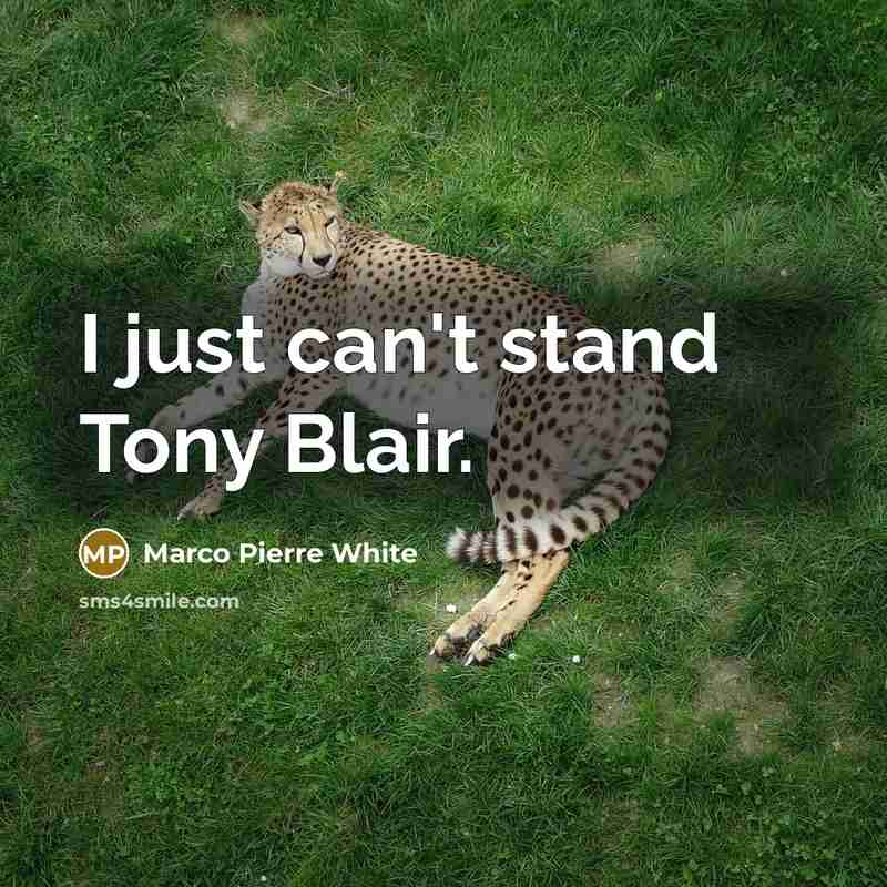 “I just can't stand Tony Blair.…” quote by Marco Pierre White