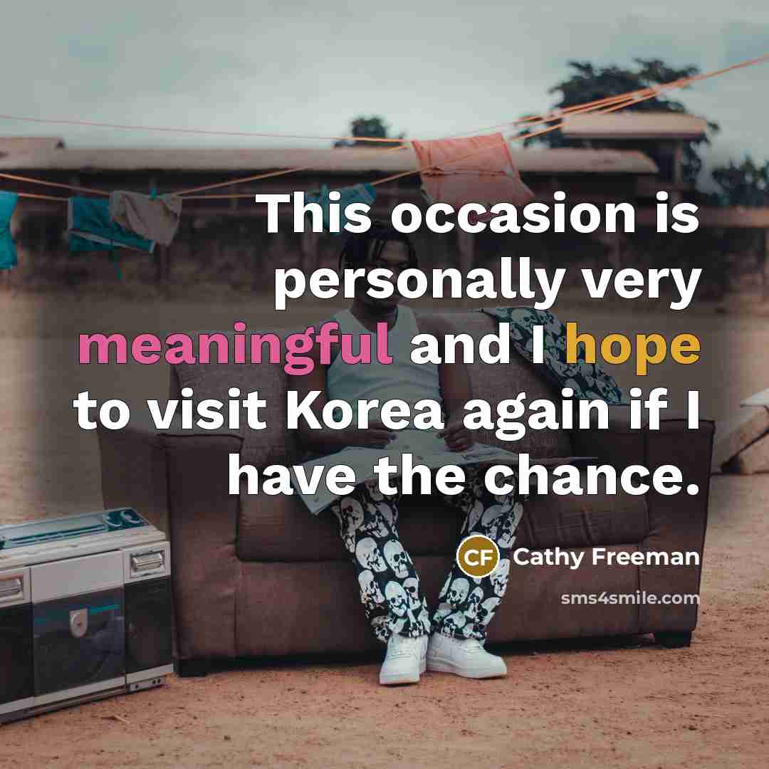 “This occasion is personally very meaningful and I hope to…” quote by Cathy Freeman