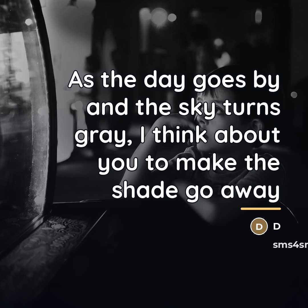 “As the day goes by and the sky turns gray,…” quote by D