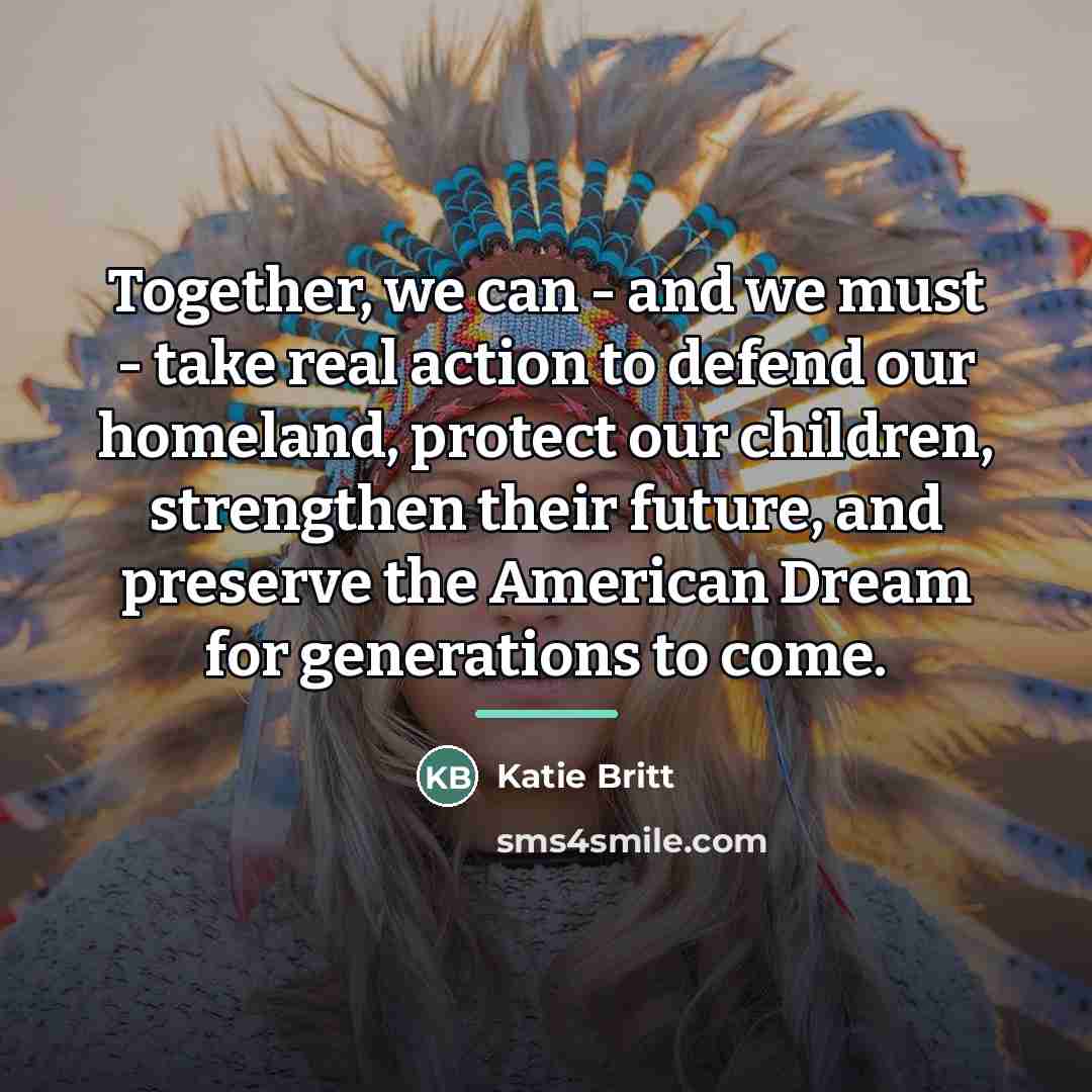 “Together, we can - and we must - take real…” quote by Katie Britt