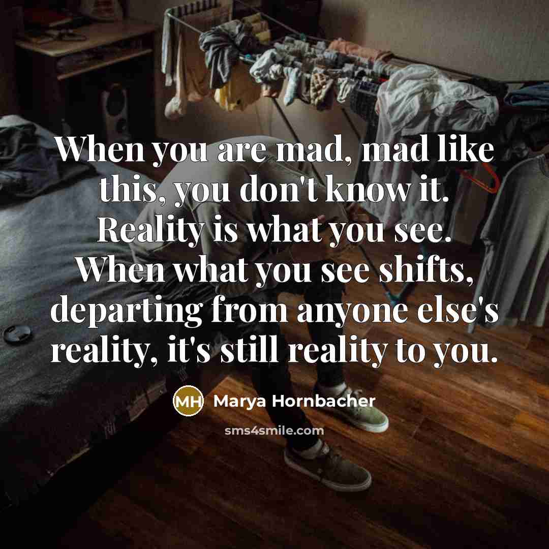 “When you are mad, mad like this, you don't know…” quote by Marya Hornbacher