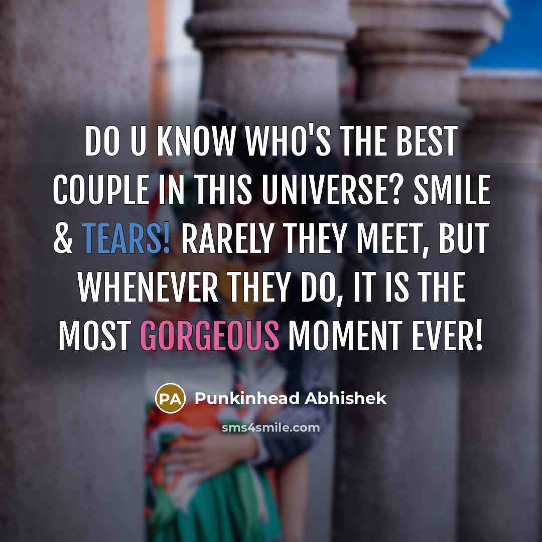 “Do u know who's the best couple in this universe?…” quote by Punkinhead Abhishek