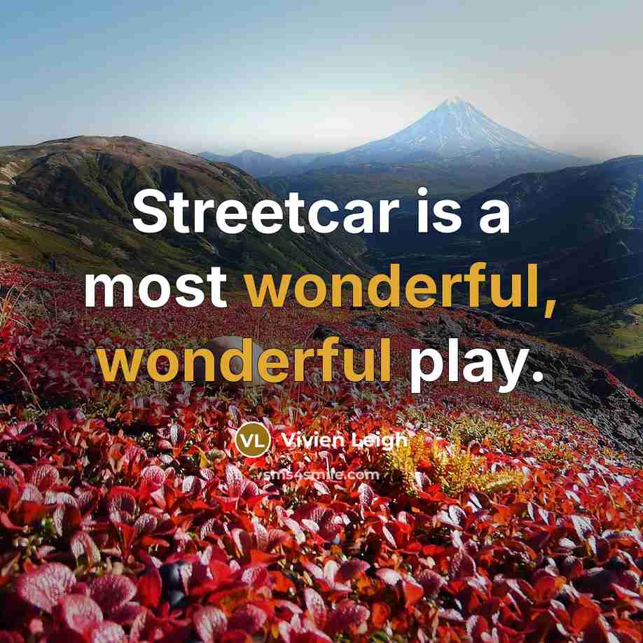 “Streetcar is a most wonderful, wonderful play.…” quote by Vivien Leigh