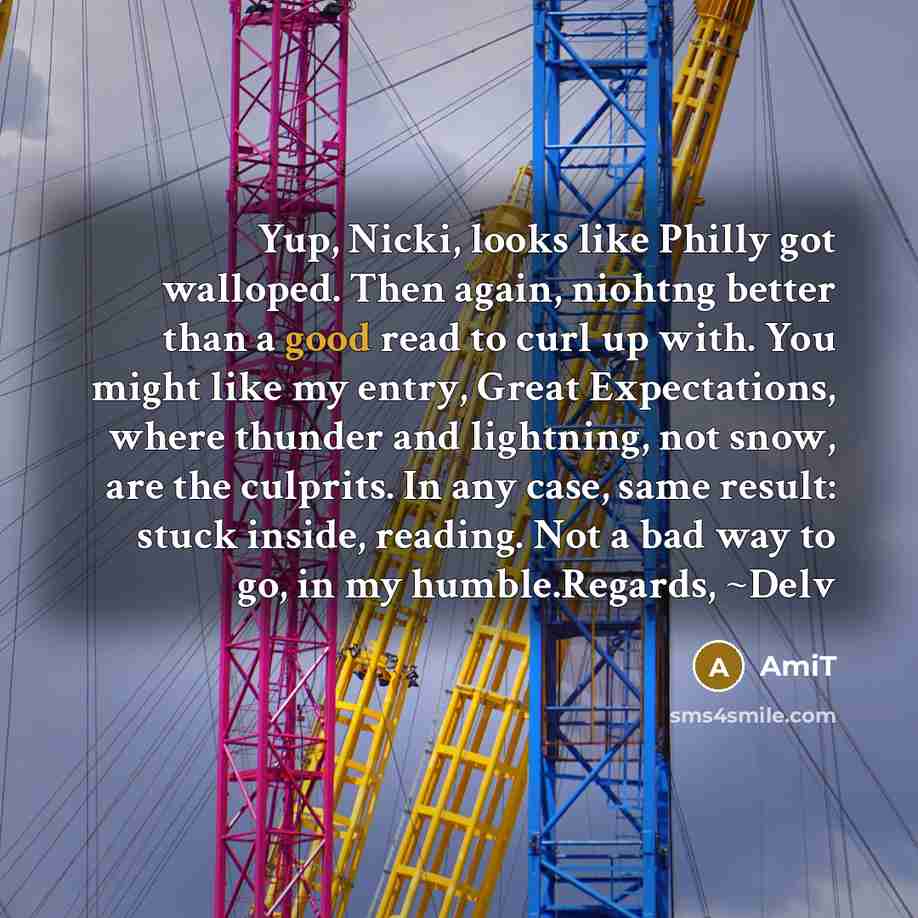 “Yup, Nicki, looks like Philly got walloped. Then again, niohtng…” quote by Amit