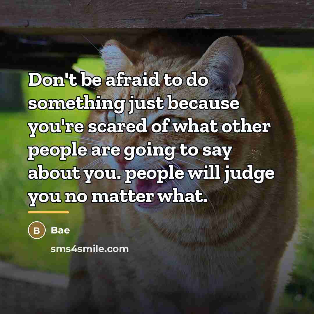 “Don't be afraid to do something just because you're scared…” quote by Bae