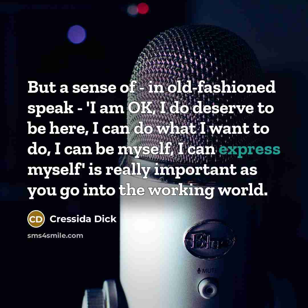 “But a sense of - in old-fashioned speak - 'I…” quote by Cressida Dick